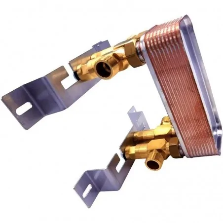 Schimbător de căldură cu 20 plăci NORDIC TEC Ba-12-20 3/4" 45kW kit de montaj