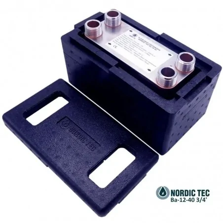 Schimbător de căldură cu 40 plăci NORDIC TEC Ba-12-40 3/4" izolatia