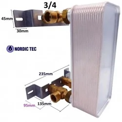 Kit de montaj pentru schimbător de căldură cu plăci DN20 - 3/4" 2