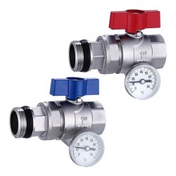 Set complet - 2 buc. - valve de închidere cu termometru