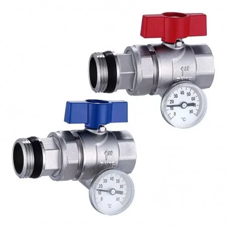 Set complet - 2 buc. - valve de închidere cu termometru