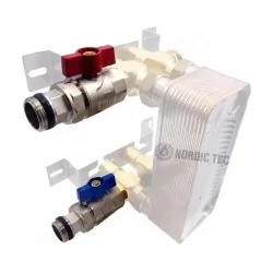 valve cu bilă - cu manetă fluture, garnitură și racord - 3/4" DN20 (2 buc.) 2