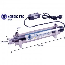 Sterilizator cu lampă UV apă Nordic Tec UVC PHILIPS 25W 6GPM 1/2"