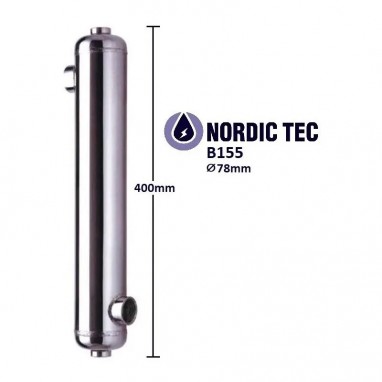 Schimbător de căldură piscină NORDIC TEC B155 45kW