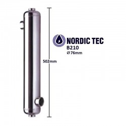 Schimbător de căldură piscină NORDIC TEC B210 61kW