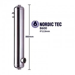 Schimbător de căldură piscină NORDIC TEC B600 175kW