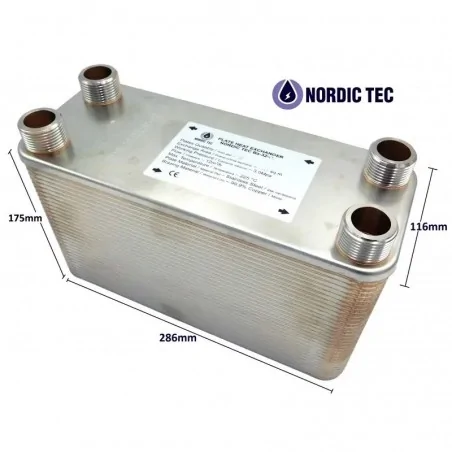 Schimbător de căldură cu plăci NORDIC Ba-27-70 5/4" 390 kW