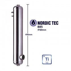 Schimbător de căldură titan piscină B85-Ti 25 kW