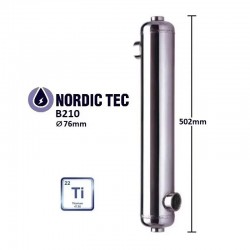Schimbător de căldură titan piscină B210-Ti 60 kW Nordic
