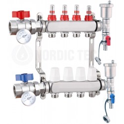 Distribuitor INOX încălzire prin pardoseală INOX 4 circuite
