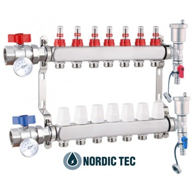 Distribuitor INOX încălzire prin pardoseală INOX 7 circuite