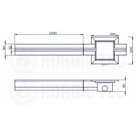 Rigolă pentru beton dimensiuni NOrdic