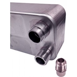 Niplu pentru schimbător de căldură de sudat: Țeavă 7/8" | Filet 5/8" SAE 2