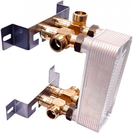 Set de console de perete pentru montajul schimbatoarelor de caldura cu placi 1" DN25 Nordic Tec