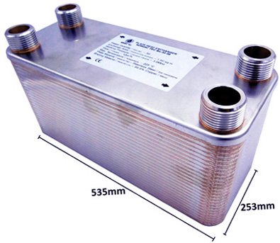 Schimbător de căldură industrial cu 180 de plăci