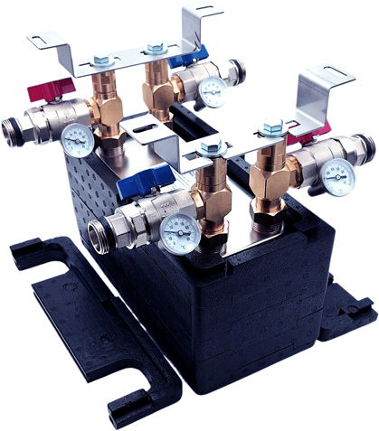 set de schimbător de căldură cu plăci cu vane și termometre BA-32-60 Nordic Tec RO6