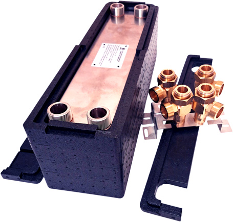 Schimbător de căldură pentru apă sau glicol Nordic Tec Ba-60-60 - racorduri 5/4" RO7