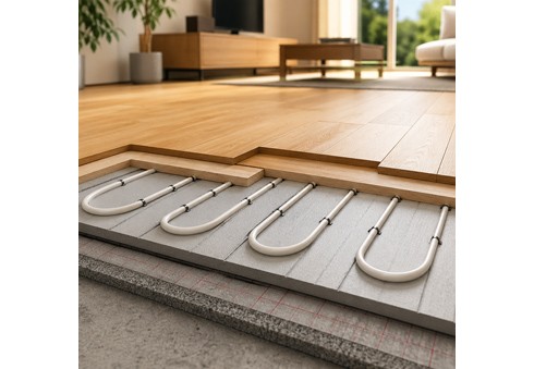 Încălzirea în pardoseală pe o podea din lemn – este posibil?